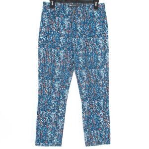 Levis Womens Jeans Straight Cropped Printed Zip Fly Blue Size 6 LC